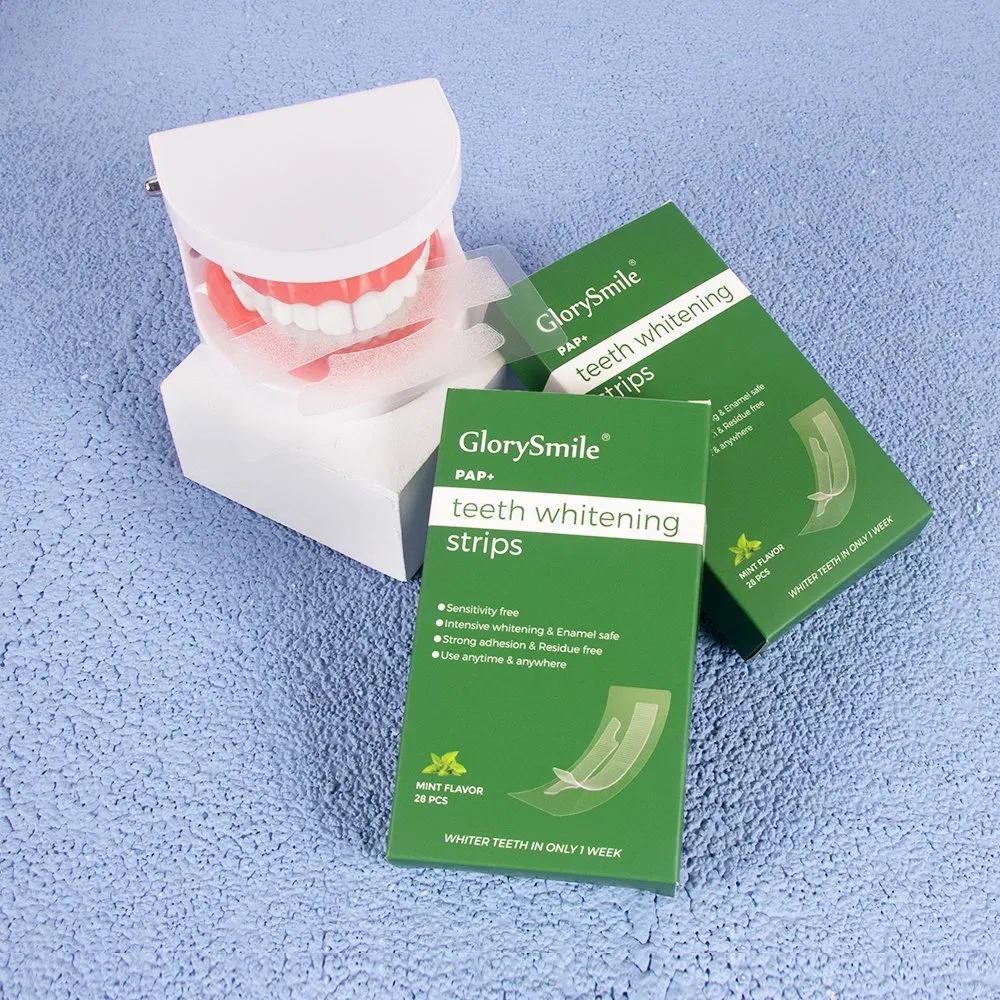 Glorysmile Supplier Teeth Whitening Strips OEM Tooth Whitening Strips Peroxide Free