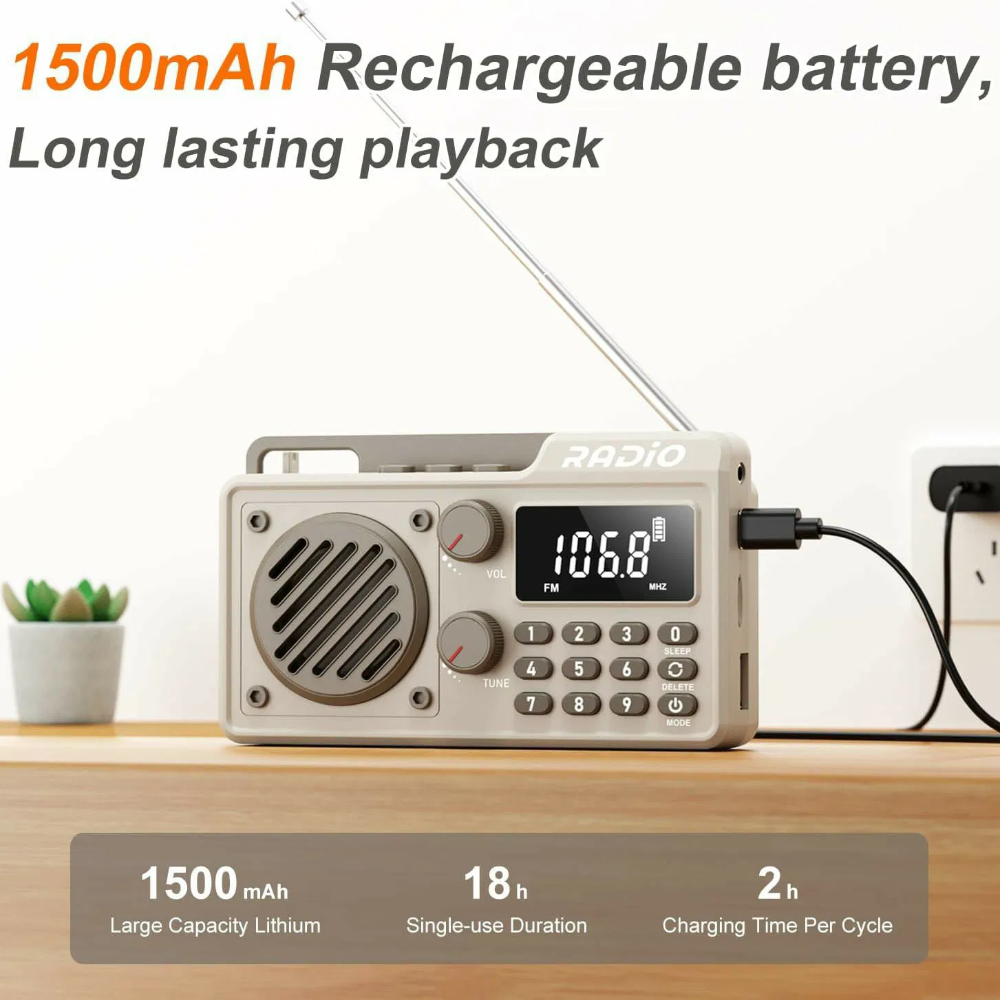 Портативная радио-колонка Q7 с Bluetooth и FM/AM