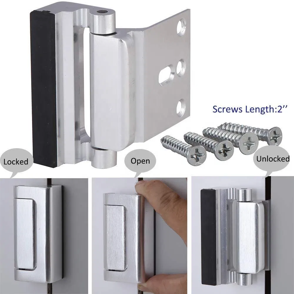 High Safety Security Lock Childproof Hinge Aluminum Alloy Defender Home Security Door Lock Reinforcement Door Lock Reinforcement