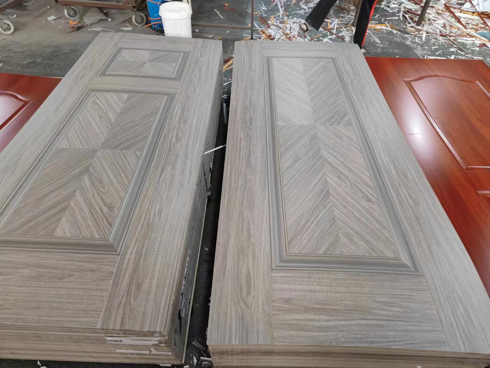 Home Decoration Waterproof Interior Wooden PVC Door Skin Panel