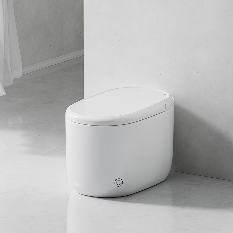 One Piece Automatic Heated Siphon Smart Sanitary Toilet for Villa Apartment Wc Bathroom Vanity Use