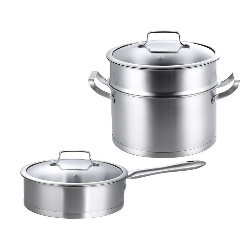 Набор кастрюль с пароваркой из нержавеющей стали