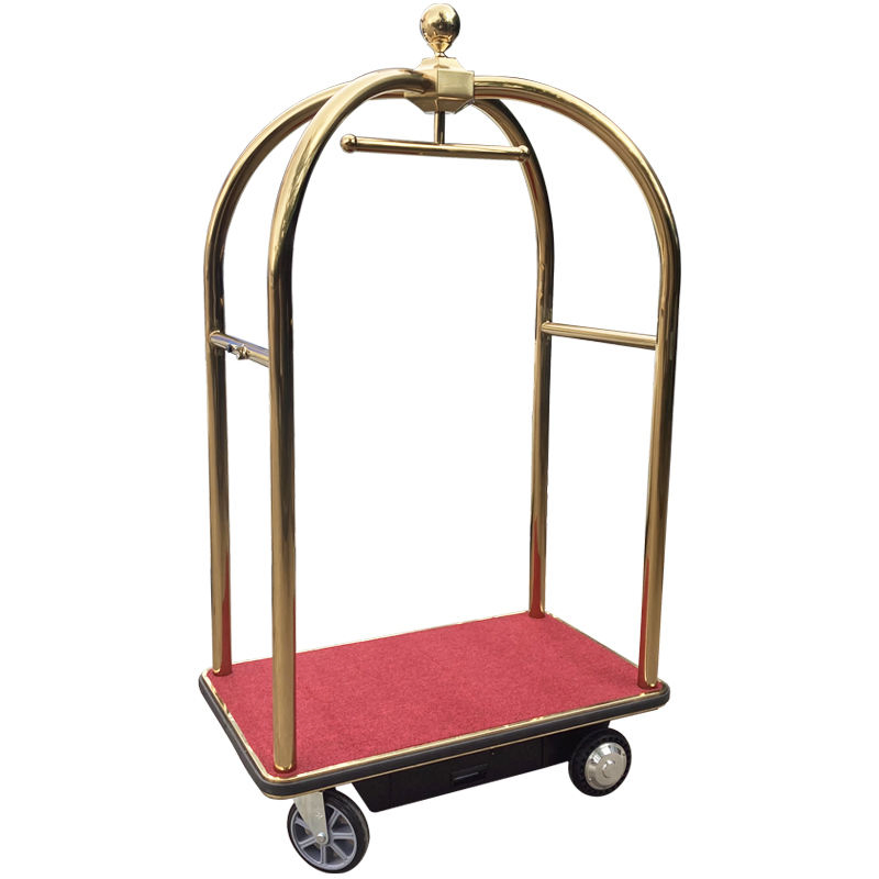 Modern Ergonomic Electric Birdcage Trolley Quiet Stylish for Hospitality Stainless Steel Cart