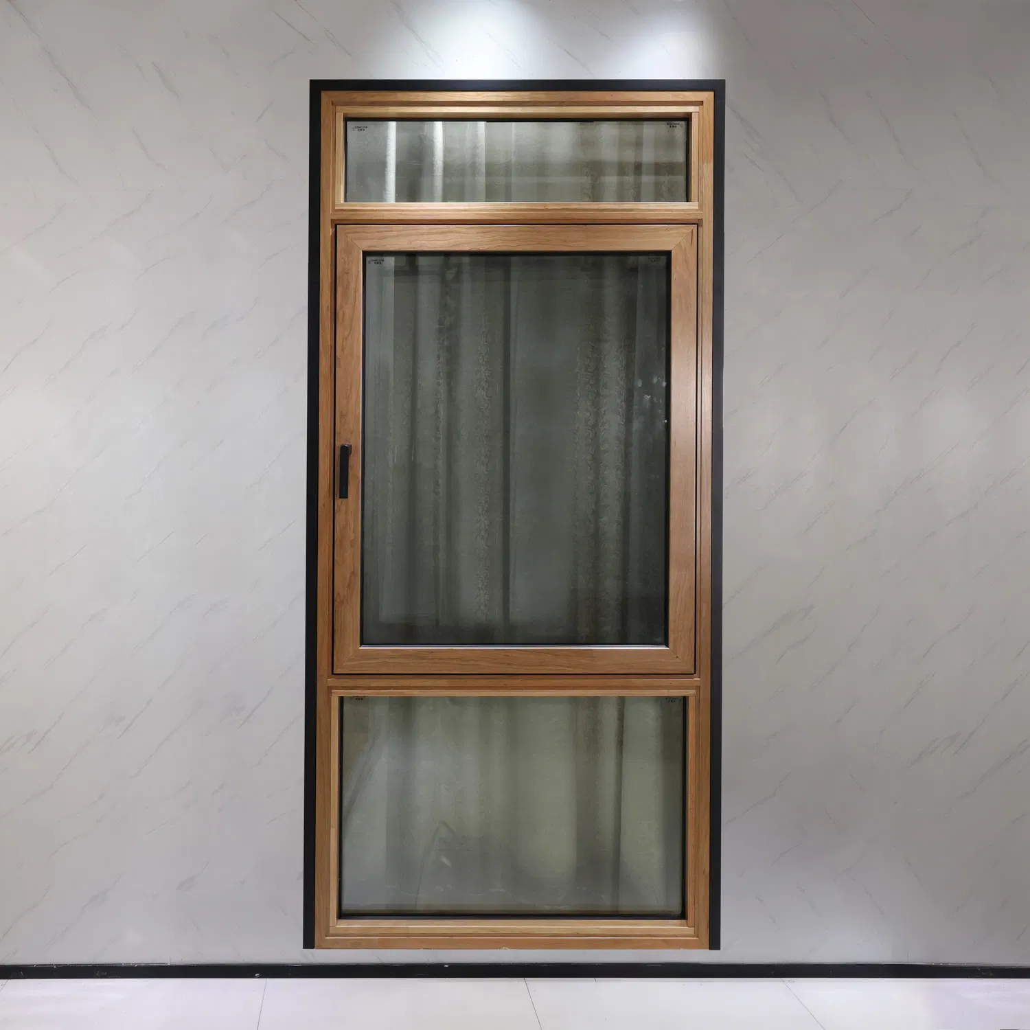 Customized Standard Flush Design Aluminum-Clad Wood Window