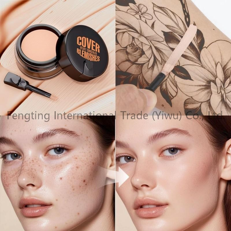 Long-Lasting Water-Resistant Makeup Moisturizer for Acne Marks Dark Circles Blemishes Tattoos Scars Enhances Skin Tone Full Coverage Foundation Meet FDA, Cpnp
