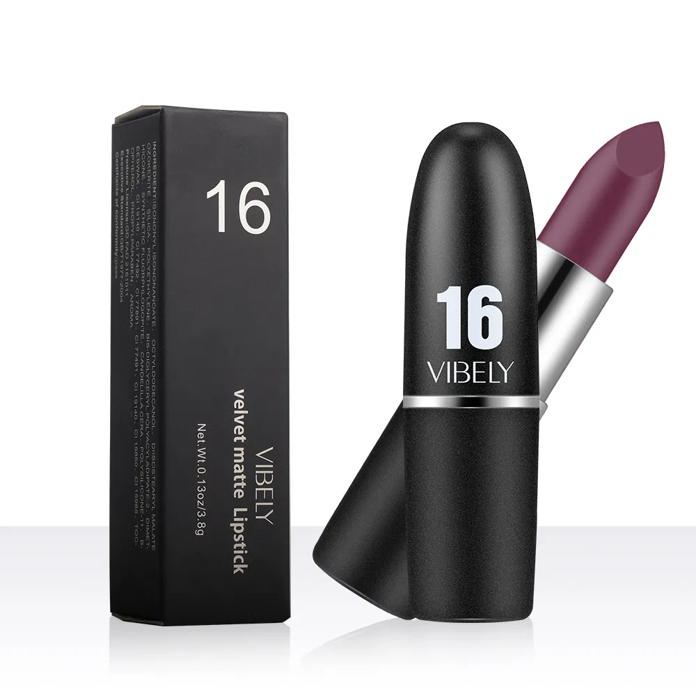 29 Colors Black Lipstick Vegan Organic Waterproof Makeup Private Label Creamy Nude Velvet Matte Lipstick