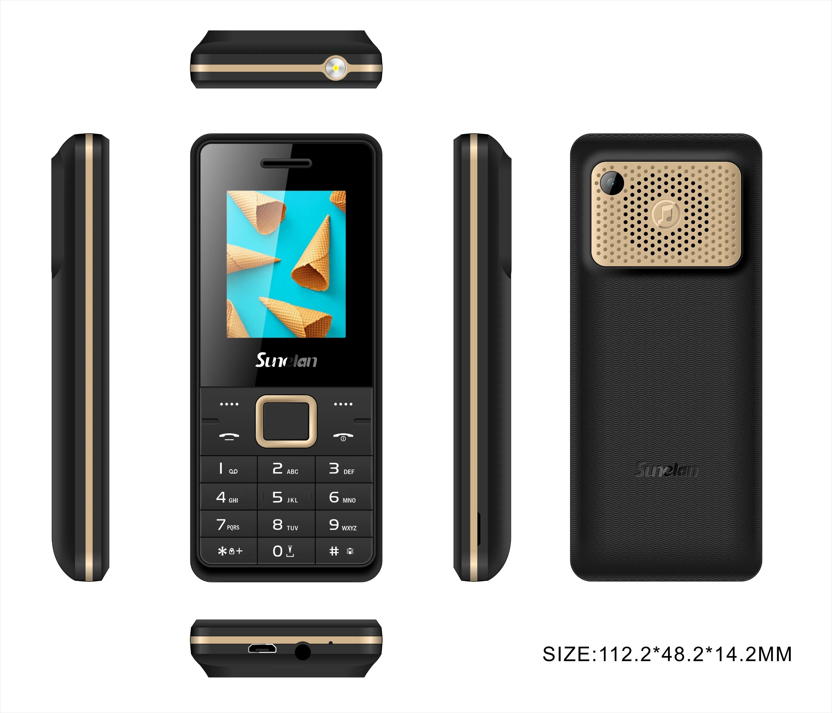 Кнопочный телефон S102 с 2 SIM, FM-радио и 1000 мАч