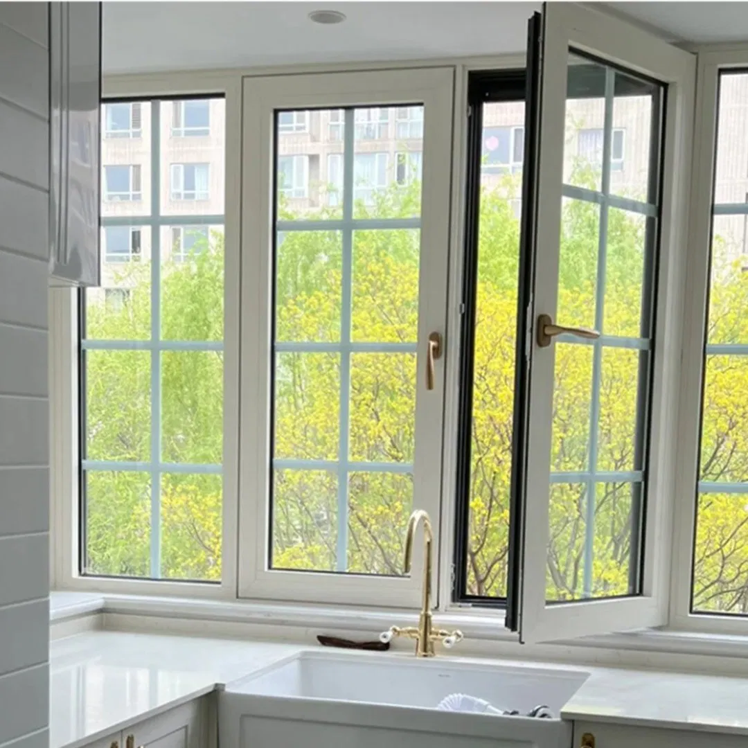 Neo Glazed Toughened Glass for Insulation Rain Wind Resistance Aluminium Casement Window
