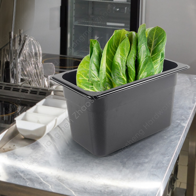 Black Polycarbonate Food Pan Deep Gn Gastronorm Trays Plastic Hotel Container