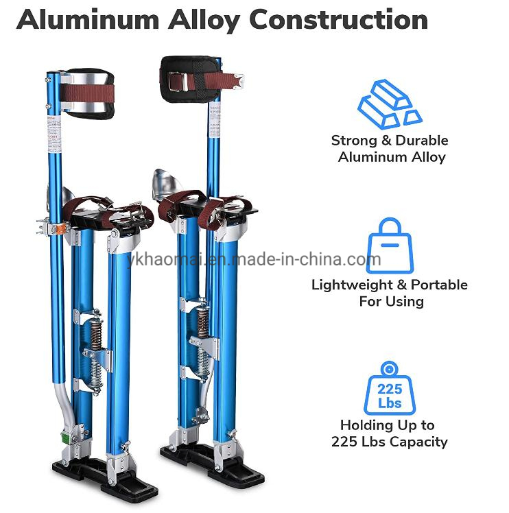 15-23 Inch Aluminum Height Adjustable Lifting Tools Construction Tools Lift Drywall Stilt for Painting Sanding Cleaning Parade