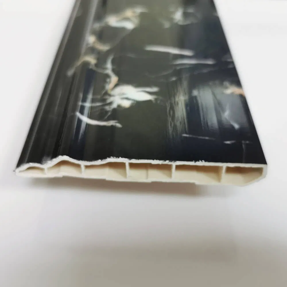 90mm Width Modern Marble Baseboard Cover PVC Floor Wall Skirting Tile