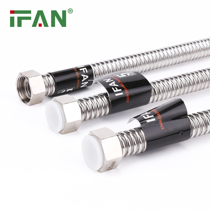 Ifan Metal Roll Pipe Plumbing Corrugated Hose Bathroom Stainless Steel Flexible Hose