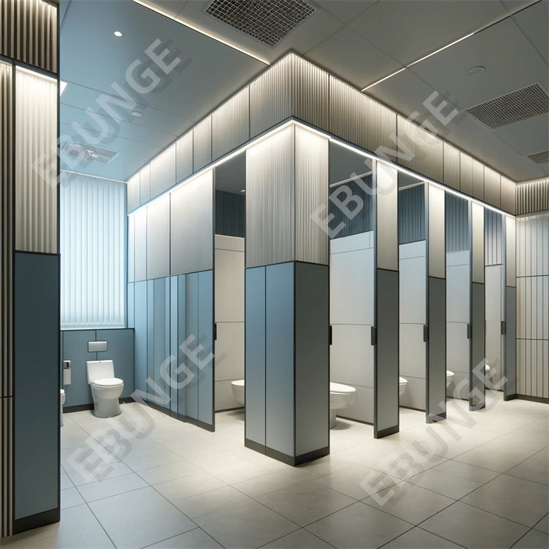 HPL Panel Commercial Bathroom Public Toilet Cubicle Water Resistant Office Toilet Partition