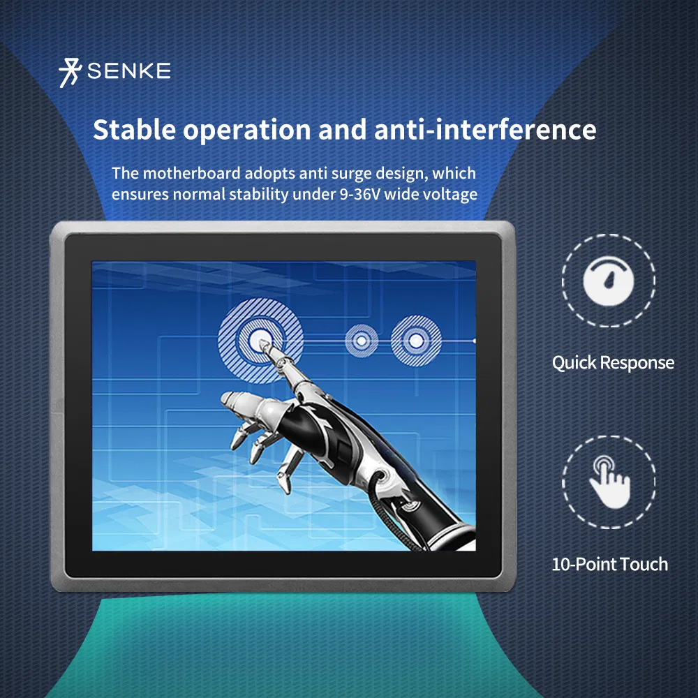 15.6inch Fanless Industrial Computer Wall-Mounted Touchscreen Panel for Rugged Industrial Use