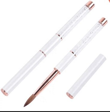 Wholesale Acrylic Nail Brush Clear Rhinestones Handle Nail Tool Kolinsky Acrylic Brush Nail Brushes