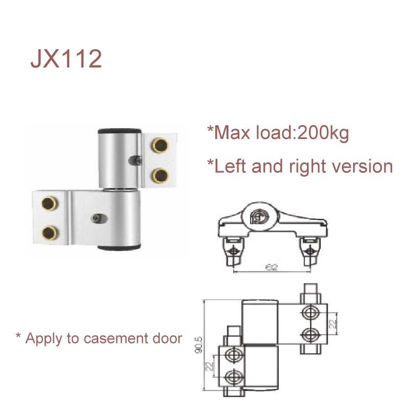 200kgs Heavy Duty Aluminum Alloy Profile Window and Door Pivot Butt Hinge Accessories Hardware