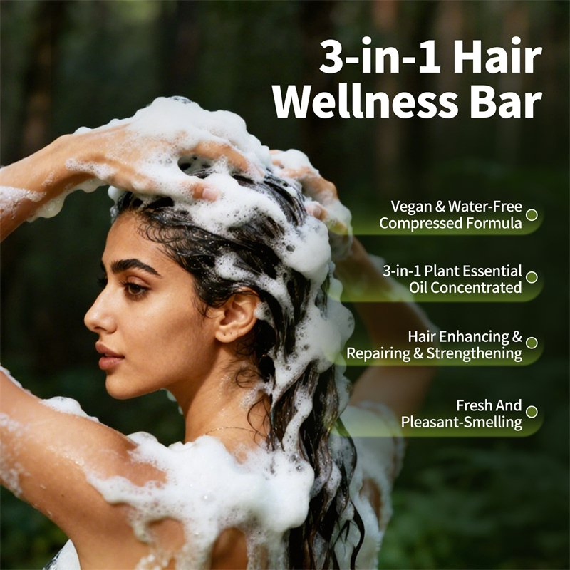 Triangle Usman Herbal Shampoo Bar 3 in 1 Rosemary Shampoo Soap
