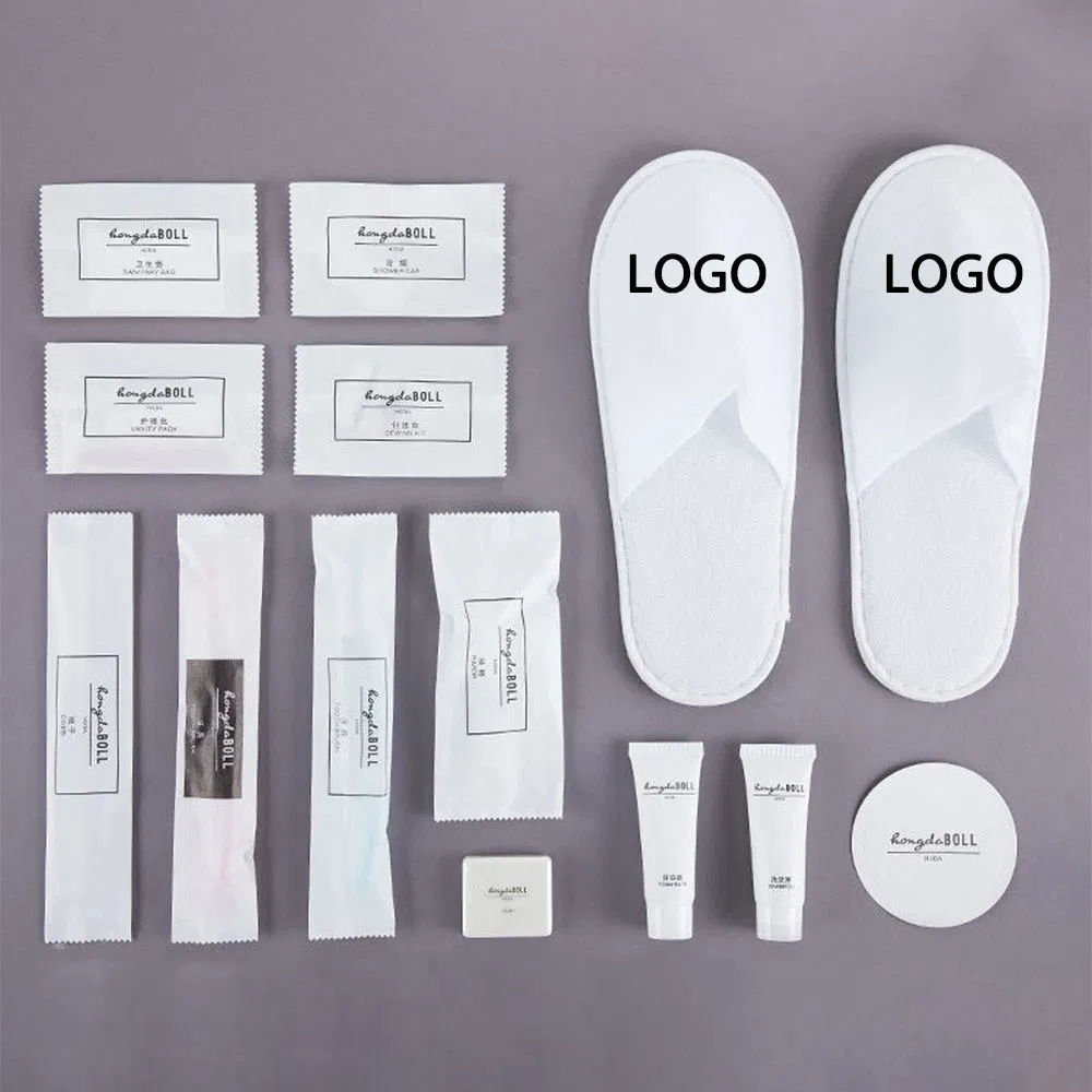 Wholesale Custom Airbnb Disposable Unisex Slippers Set Hotel Bathroom Toiletries Amenities Supplies