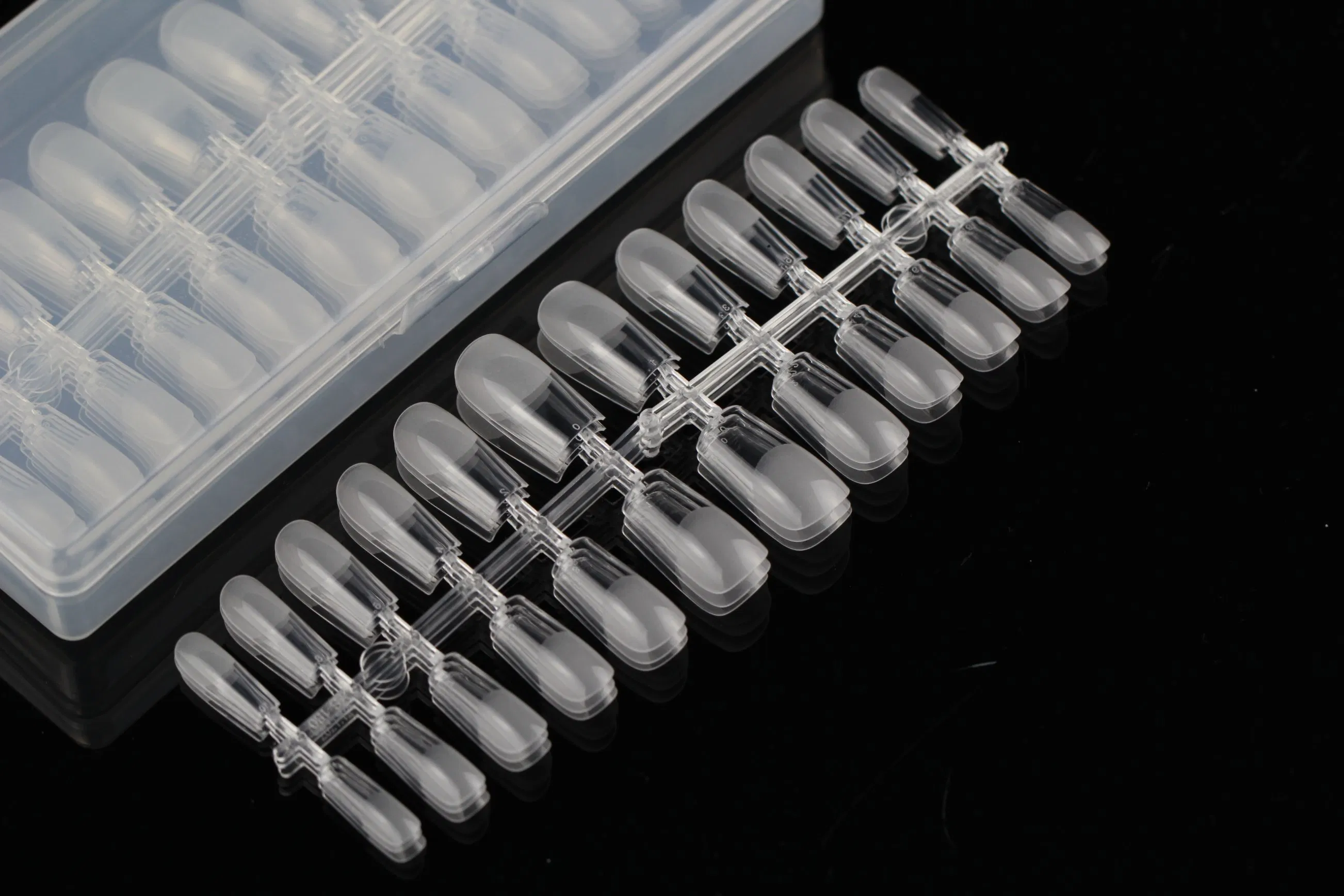 Full Cover Tapered Square Press on Nails Tips Clear Fingernail Extension