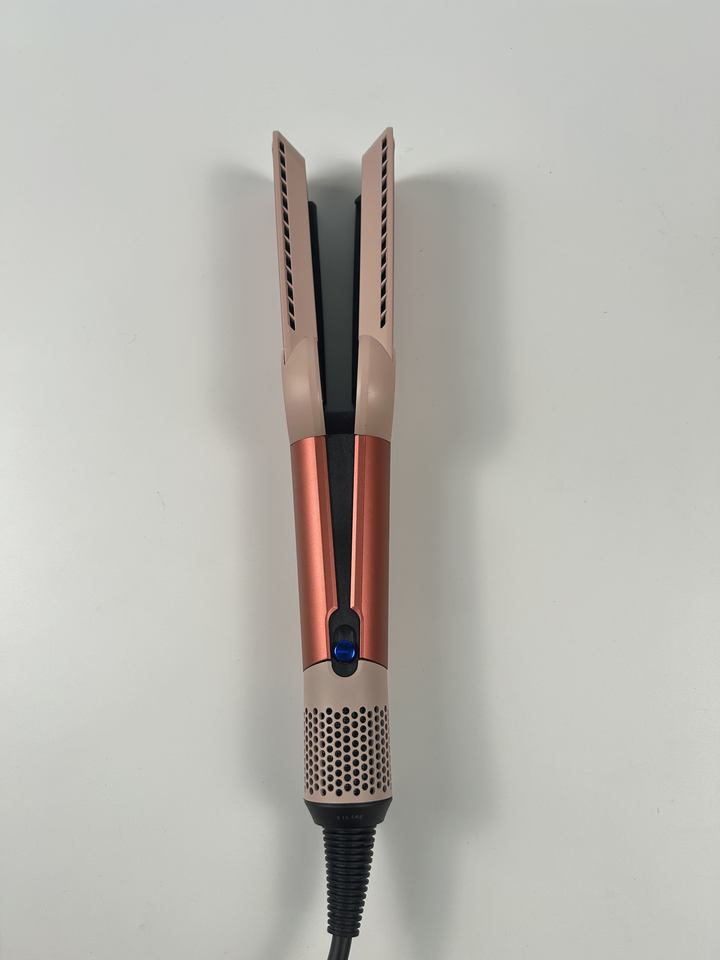 The 2025 High-Quality Ht01/HS06 Hair Dryer and Straightening Machine, Blue /Coppe 2-in-1 Electric Iron with LCD Display, Newly Released