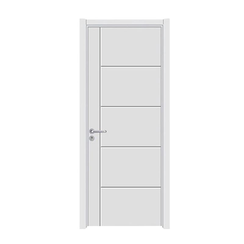 Modern MDF Solid Wood Composite Waterproof Internal Doors Hotel Door House Simple Single Wooden WPC Doors for Bedroom