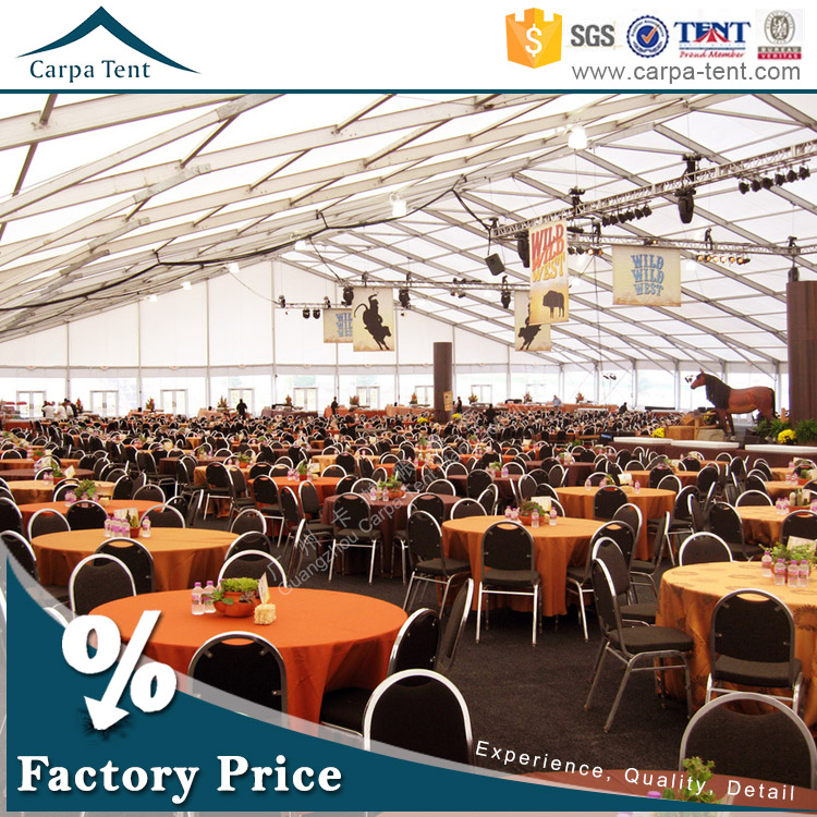 30m Width Large Luxurious European Style Event Marquee Tent with Solid Wall
