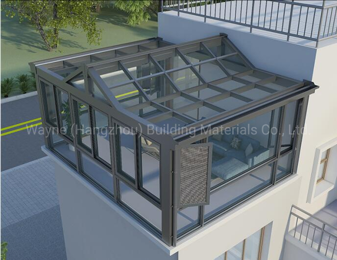 China Sunroom Factory Customized Patio Enclosure Free Standing Curved Glass Four Season Sunroom