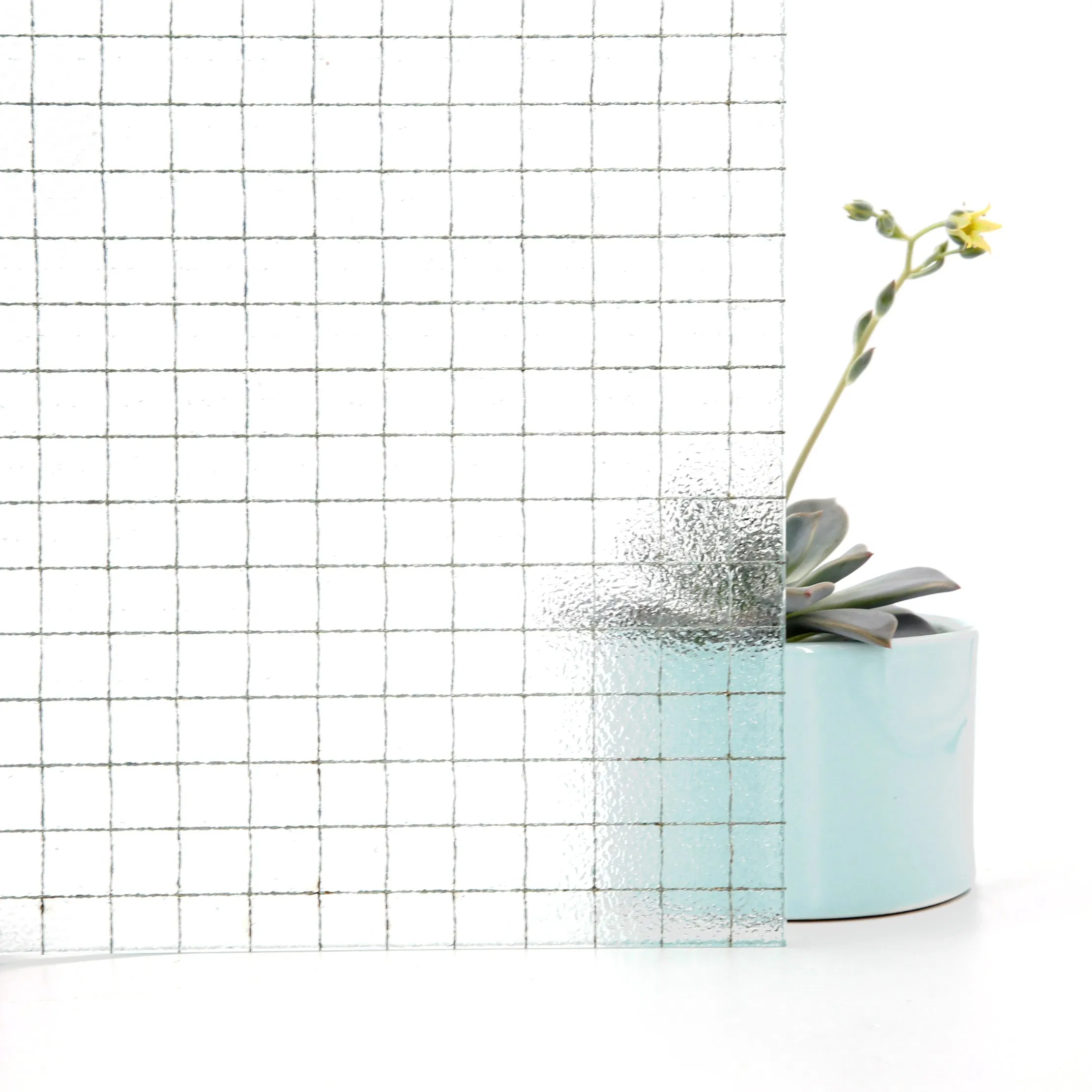 6mm Clear/Bronze Wired Pattern Nashiji Float Glass Decorative Glass Price