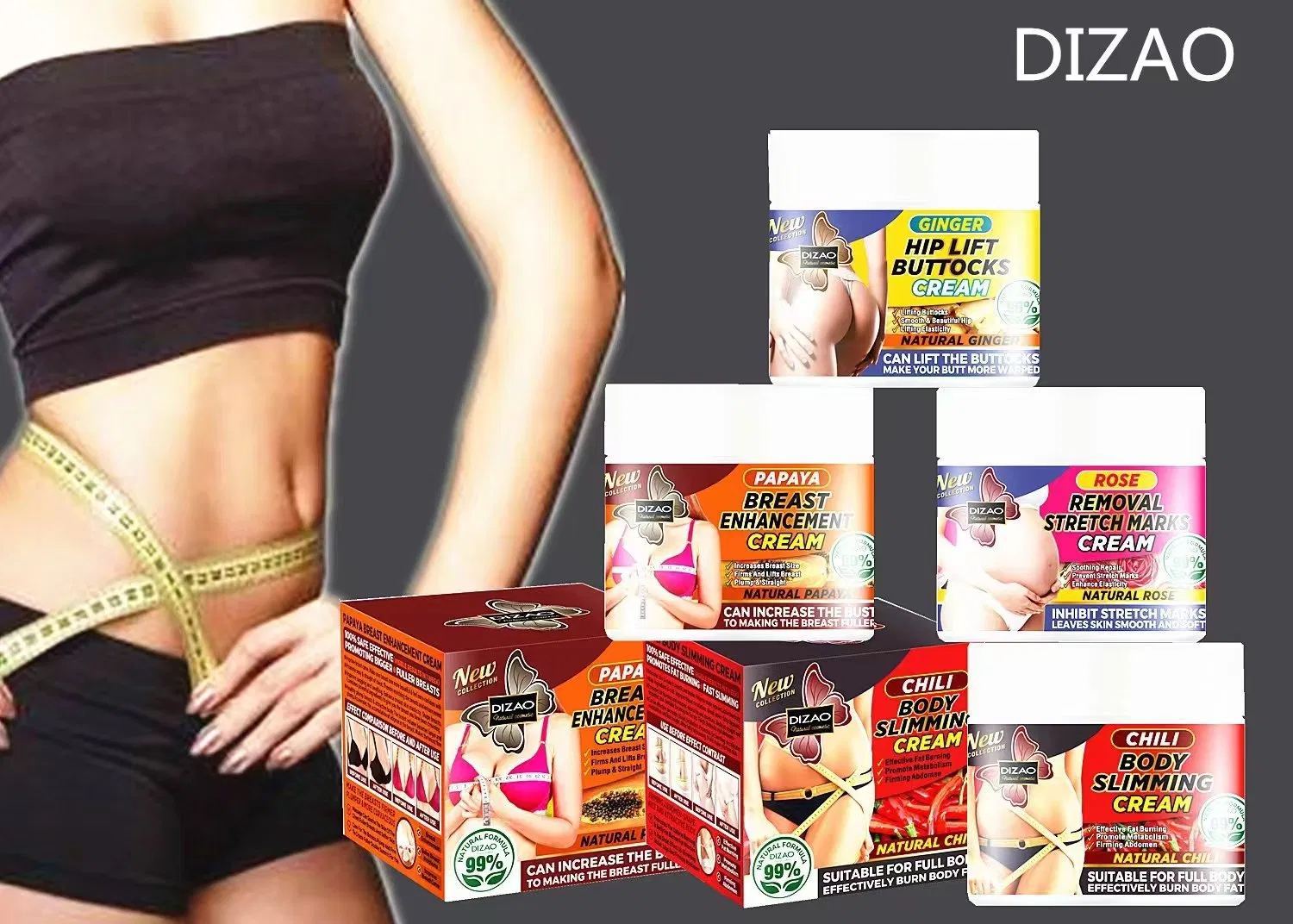300g Perfect Body Ginger Hip up Massage Cream Lifting Buttocks Cream