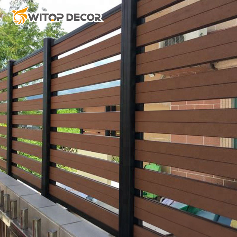 Hot Witop Decor Co-Extrusion Customized Fencing Post Pool Plastic Panels WPC Fence