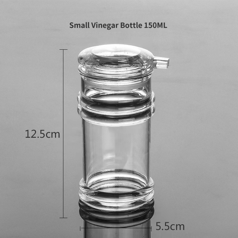 Wholesale Kitchen Utensils Seasoning Bottle Transparent Plastic Acrylic Cruet for Soy Sauce Oil
