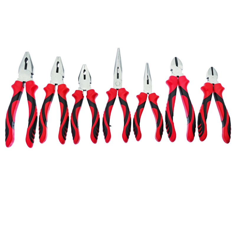 High End Multifunctional Half-Round Jaws 200mm Carbon Steel Straight Tip Pliers Hand Tool Kits