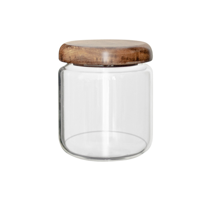 Japanese Transparent Elliptical Tea Can Sealed Storage Can