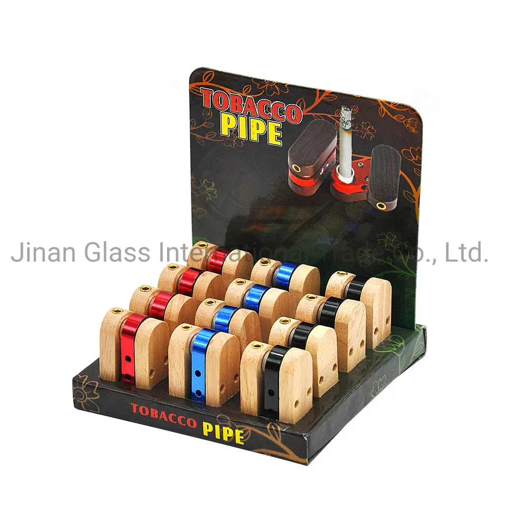 Folding Rotating Smoke Fashion Pipe Mini Wood Detachable Aluminum Alloy Handheld Smoking Pipes Polychromatic Smoking Accessories