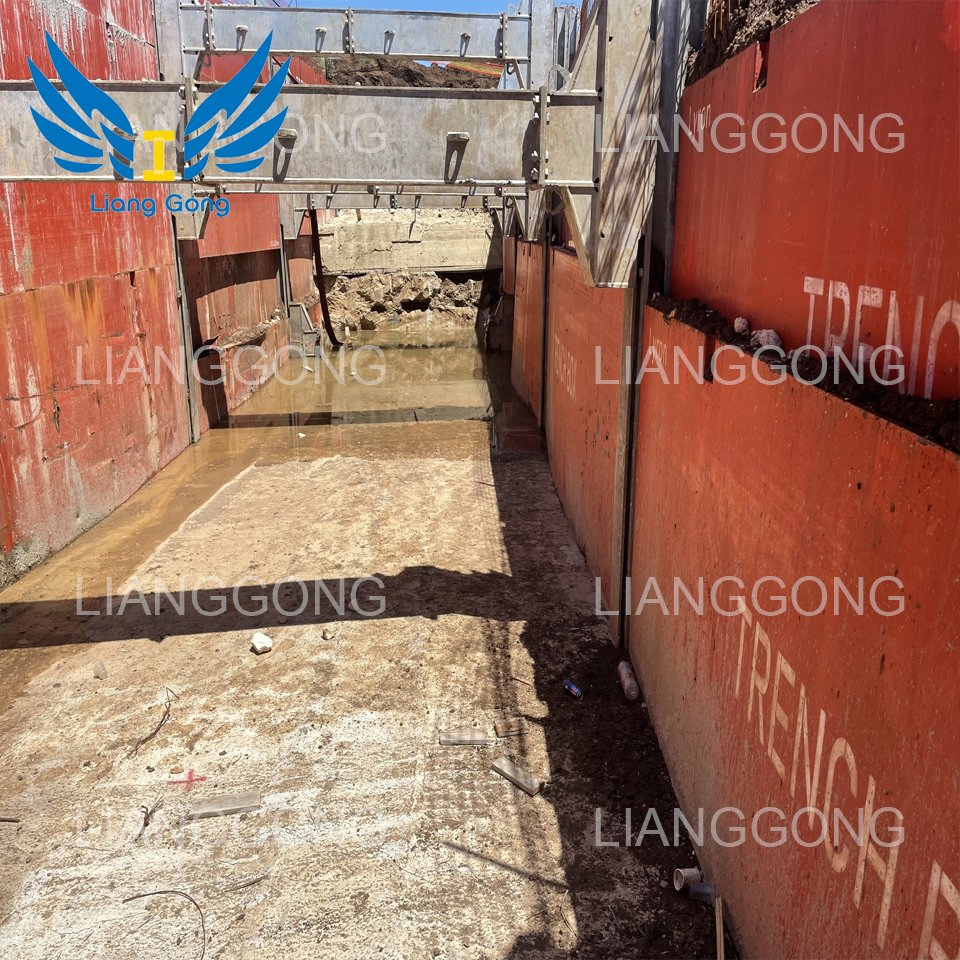 Lianggong Manufacture Pipeline Construction Equipment Steel Trench Shoring System Trench Box