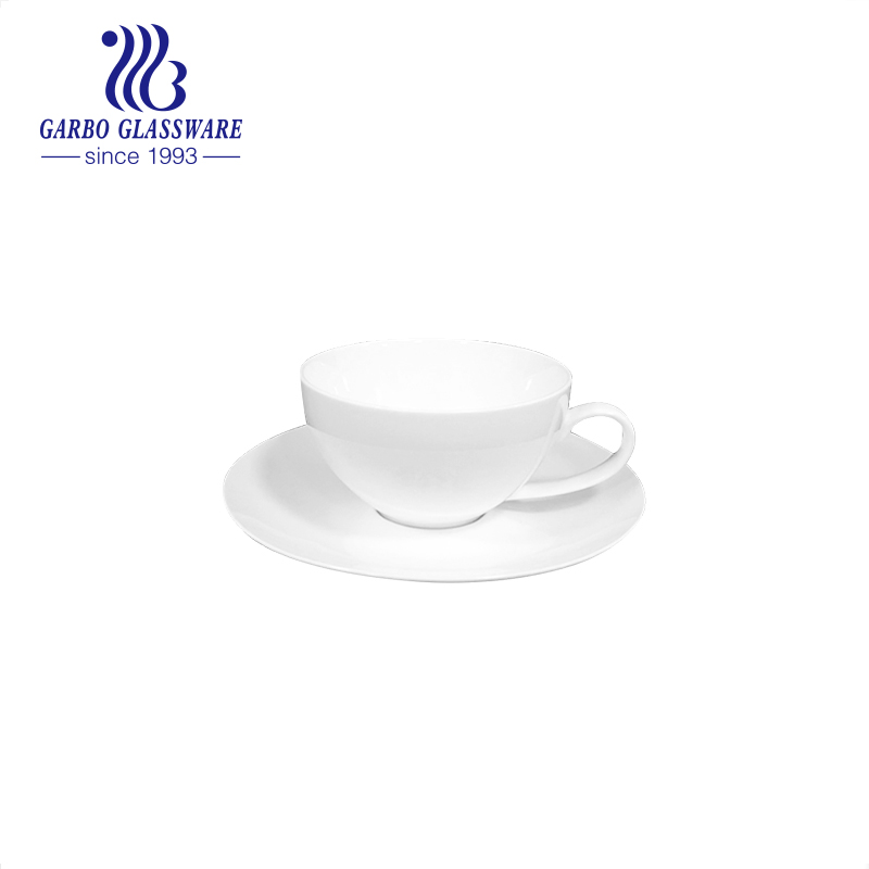 Wholesale Ceramic Tableware New Bone China Espresso Coffee Mug and Saucer Set with Flower Decal