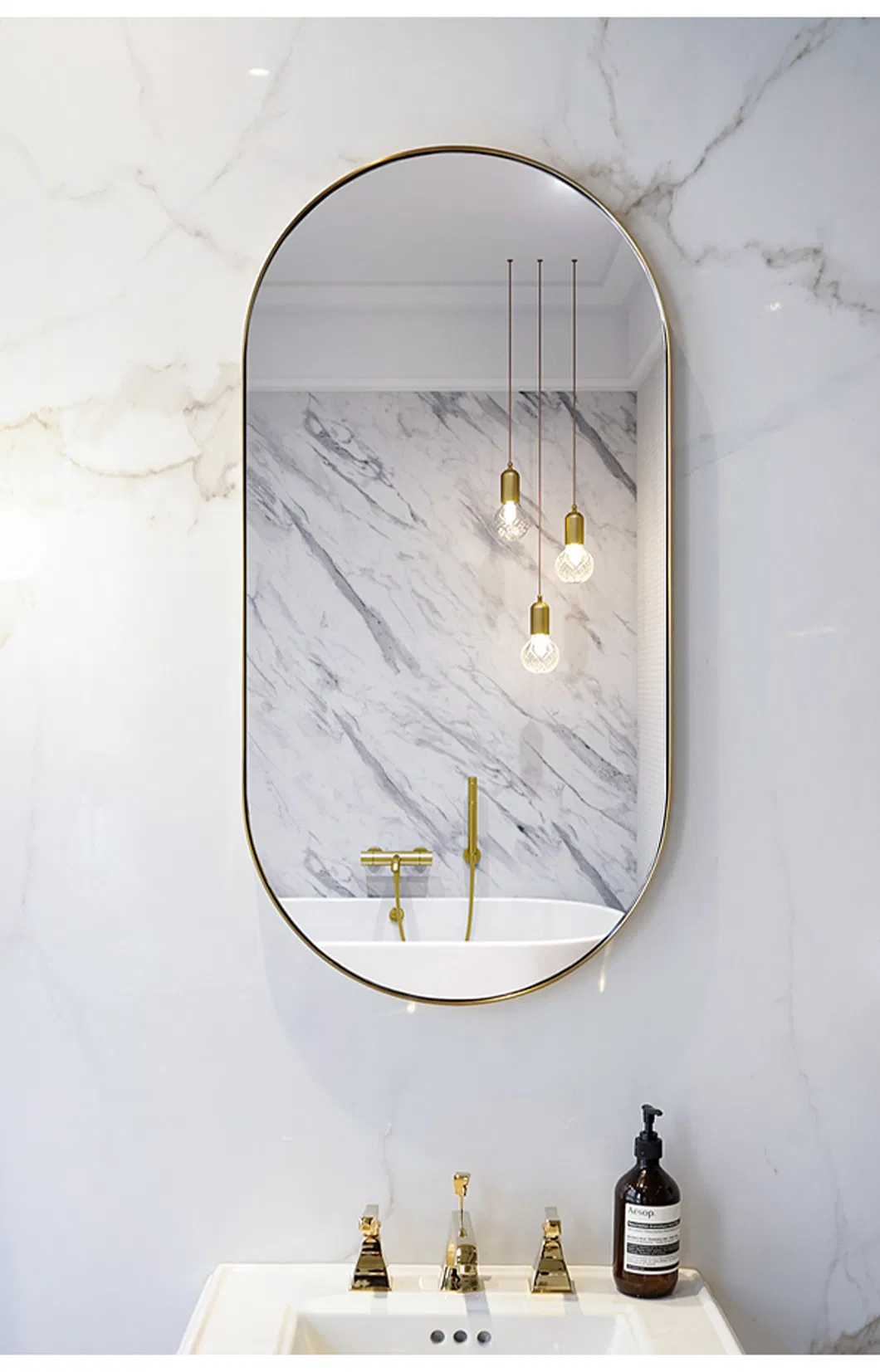 High Quality Modern Mounted Decorative Cosmetic Make up Full Wall Bathroom Vanity Mirror