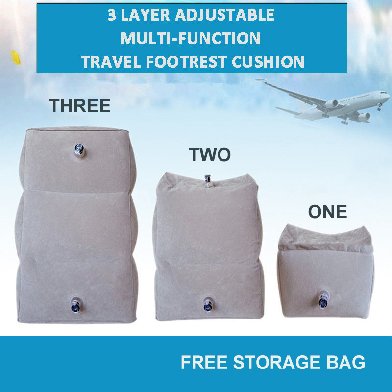 Plastic Ergonomic Adjustable Footrest Foldable Inflatable Foot Rest Outdoor Cushion Garden Sets