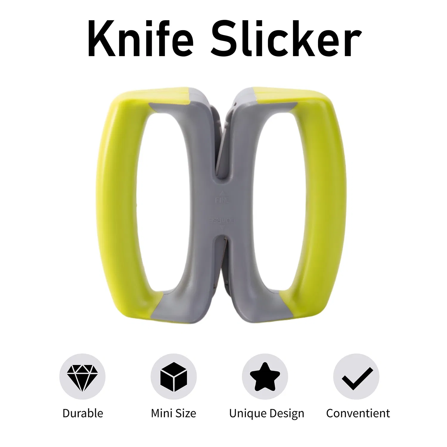 Knife Slicker X Shape Knife Sharpener 2 Stage Sharpening Coarse Fine Grip Mini Safe Tool for Most Knives Scissors Kitchen Sharpener
