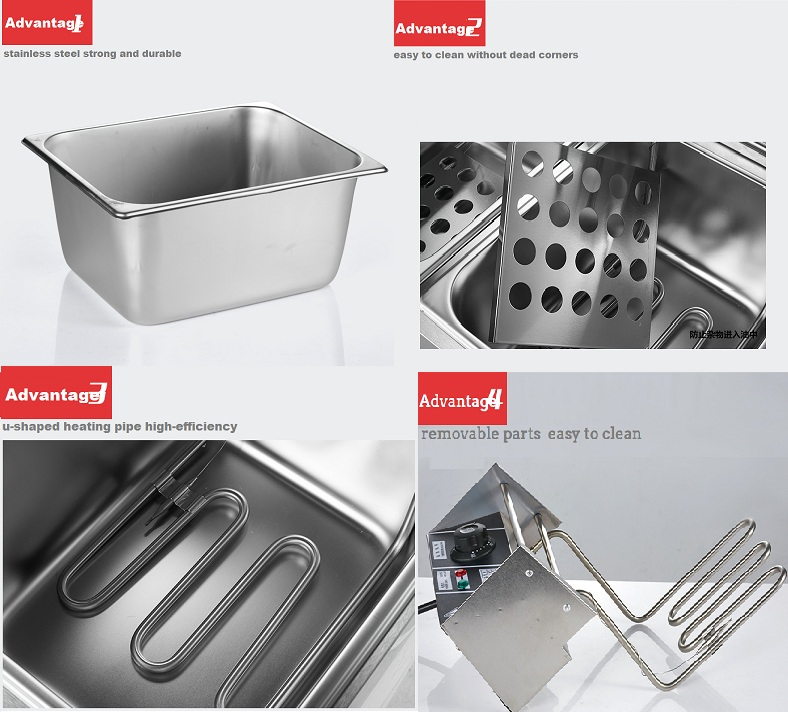 Heavybao Commercial Electric Frying Machine Professional Oil Deep Fryer for Snack Food