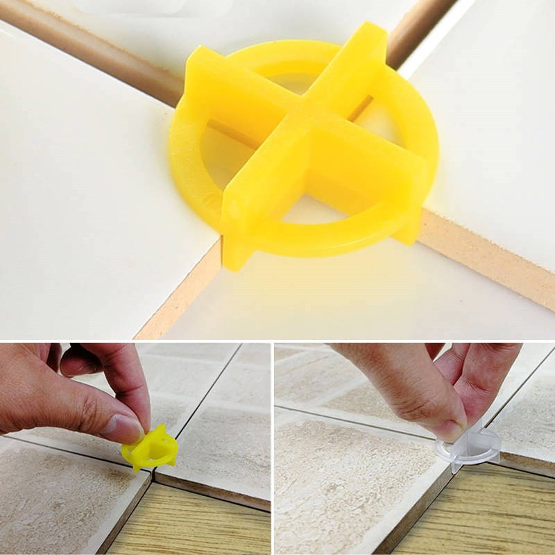 100PCS Removable Cross Tile Spacers Leveling Clips 1.5mm Ceramic Gap Locator Leveler Floor Laying Construction Hand Tool