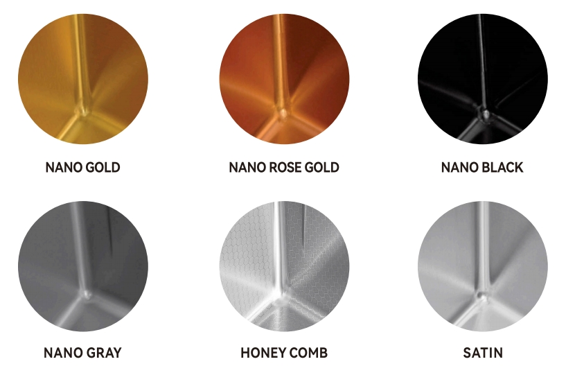 All-Match Luxury Rose Gold 304 Stainless Steel Above Counter Basin Household Sink