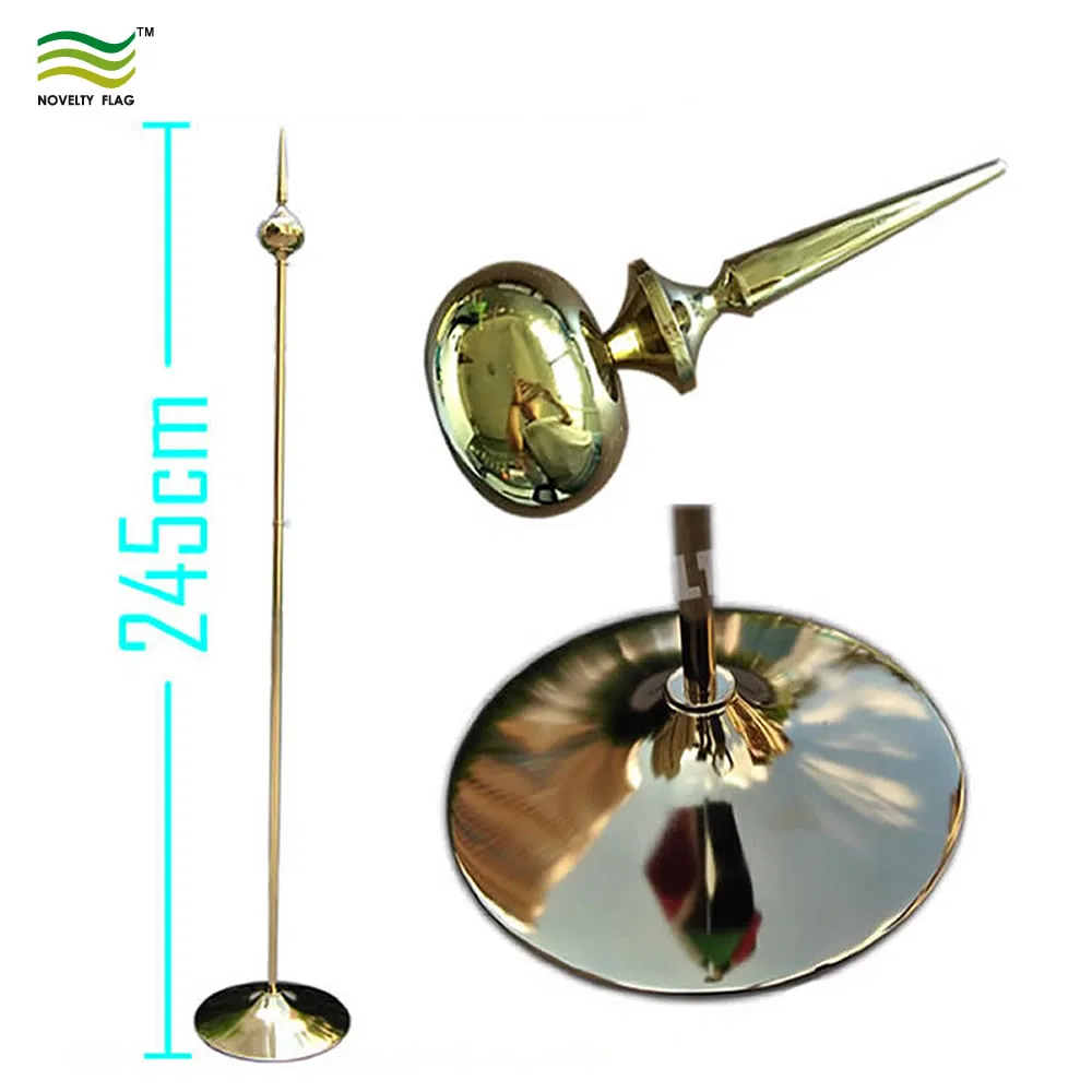 245cm High Quality Free Standing Floor Steel Indoor Flagpole