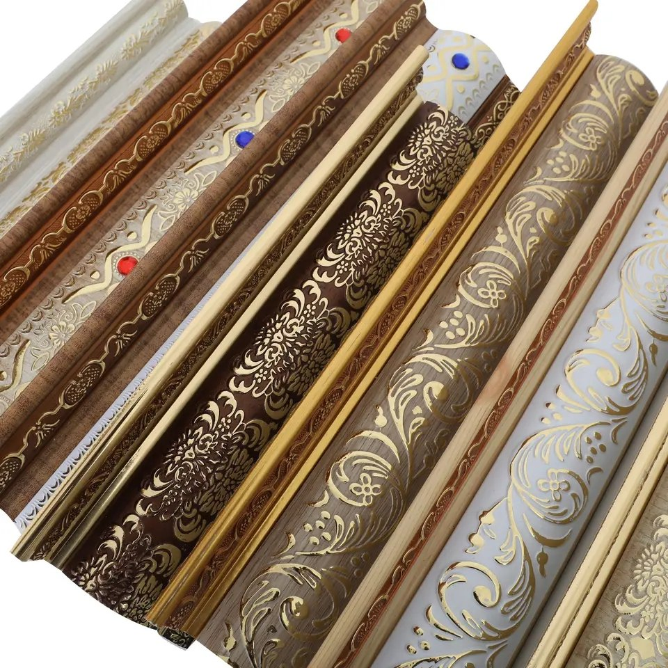 Fashion Artistic Decorative Craft Moulding Curtain Cornice Ornament for Room Decoration Construction Material