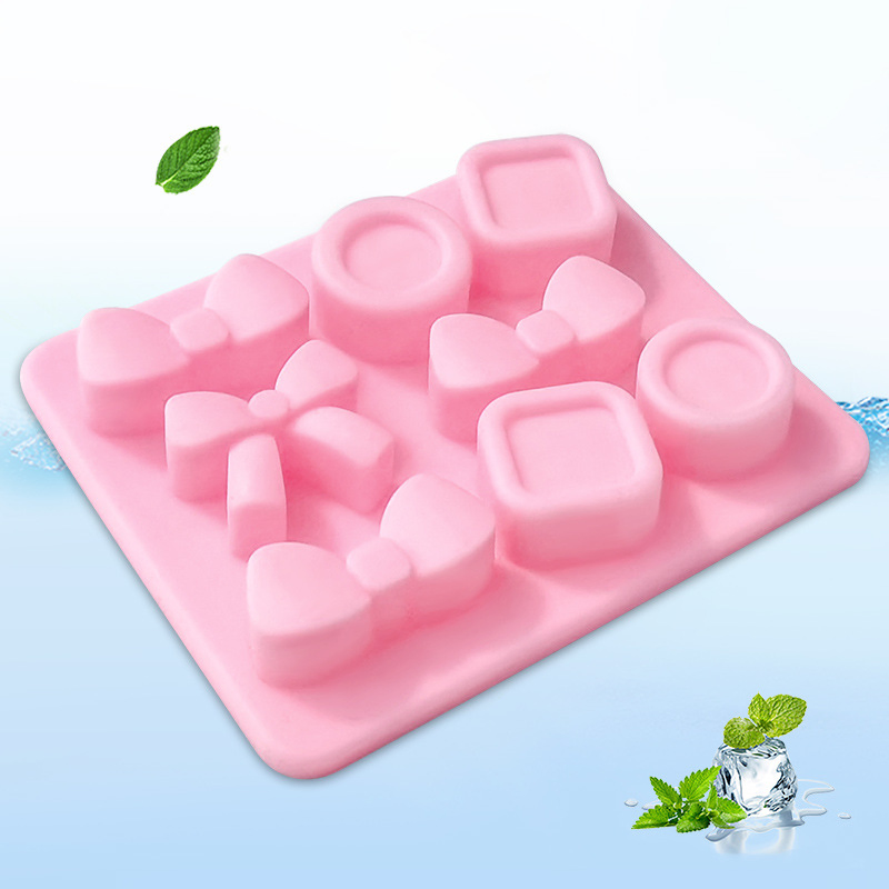 China Manufacturer 8 Cells Lovely Bowknot Shape New Ice Cube Trays