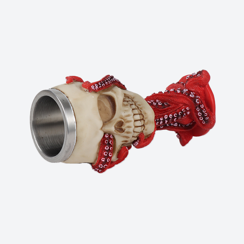 2023 Mug Stainless Steel Bear Cup Skeleton Unique Fashionable Personality Devil Smoking Water Pipe Hallowee Gift Cool Skull Molded Resin Coffee Cup Teacup