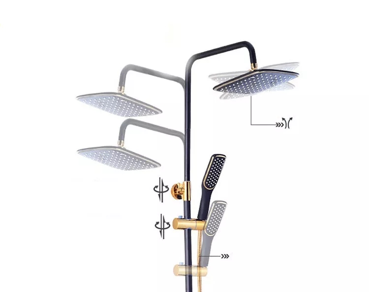 High Pressure Rain Shower Head Set - Anti-Clogging Nozzles for Strong Flow