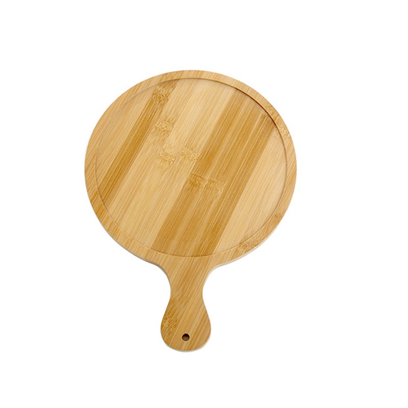 Wood Steak Plate Slate Cutting Board Bamboo Pizza Cake Baking Tray Steak Plates with Handle