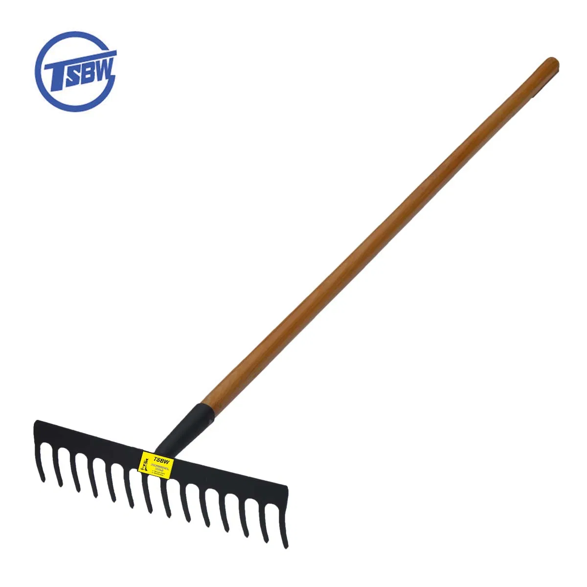 R106 Long Wooden Handle Farming Digging Garden Steel Rake