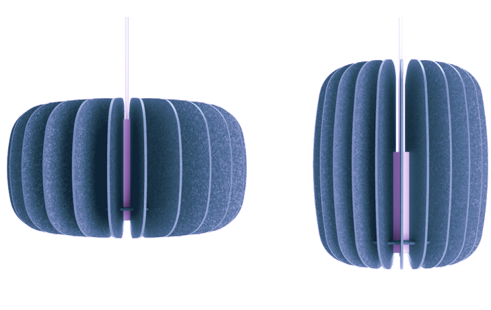 Modern Design Office Studio Polyester Fiber Felt Sound-Absorbing Lantern Lamp